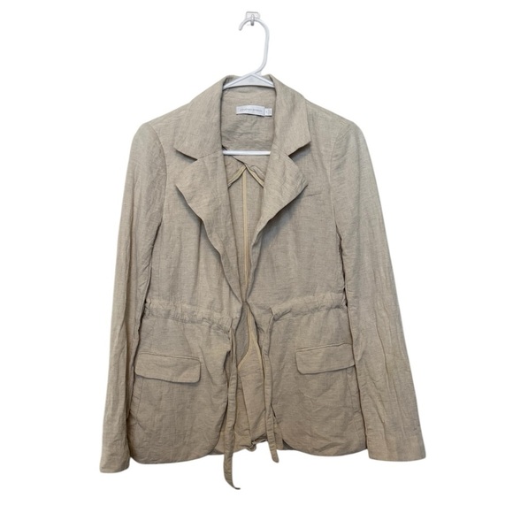 Jonathan Simkhai Cream Lightweight Blazer Top Size 2 - Picture 1 of 7